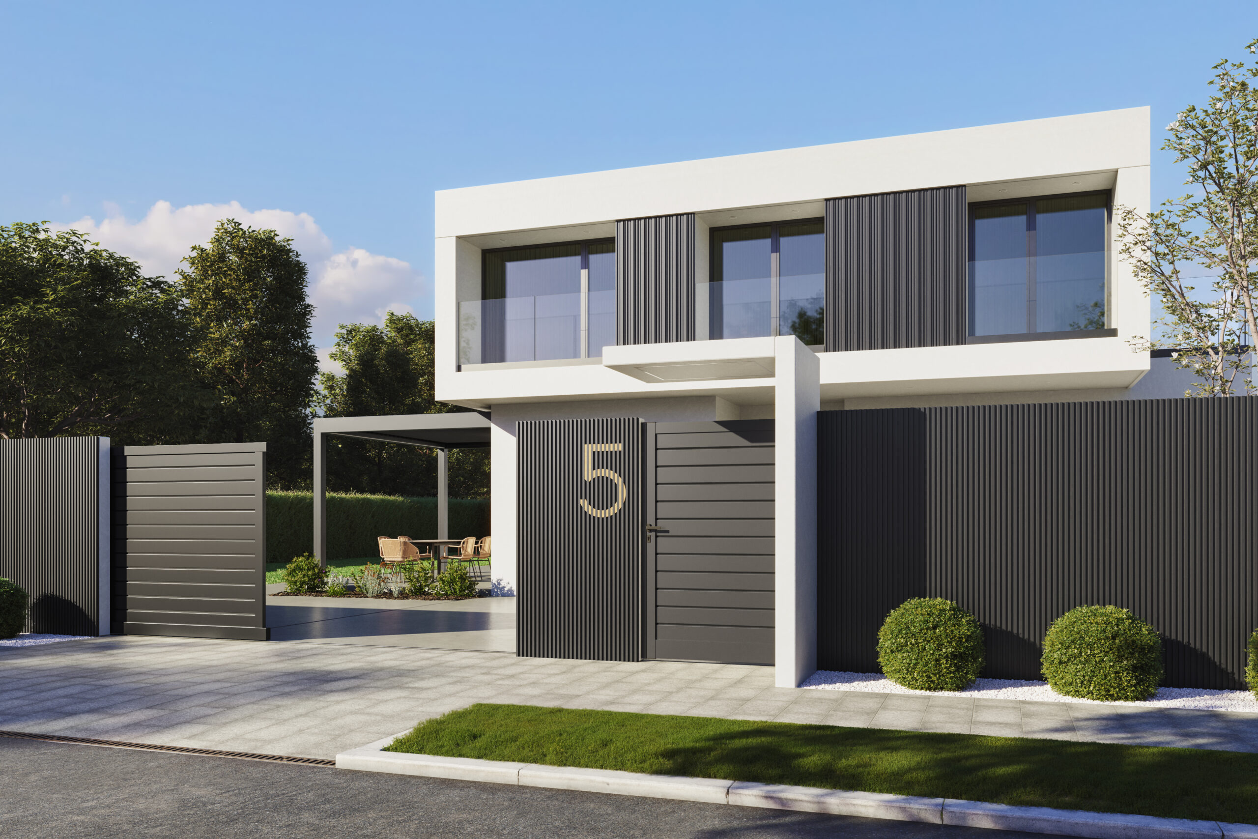 EGS, pre-assembled aluminium gate system